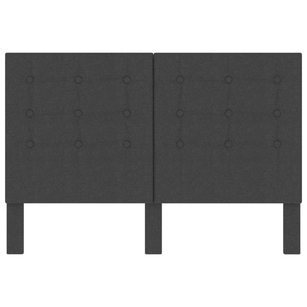 Kopfteil Getuftet Dunkelgrau Stoff 140 x 200 cm