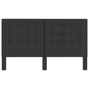 Kopfteil Getuftet Dunkelgrau Stoff 160 x 200 cm