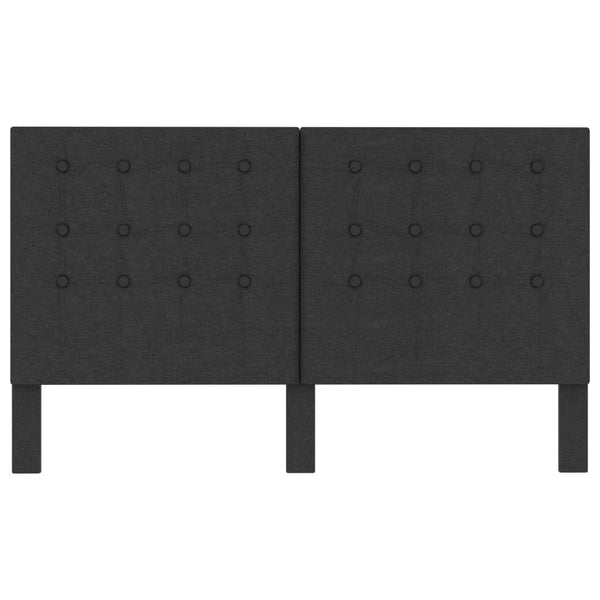 Kopfteil Getuftet Dunkelgrau Stoff 160 x 200 cm