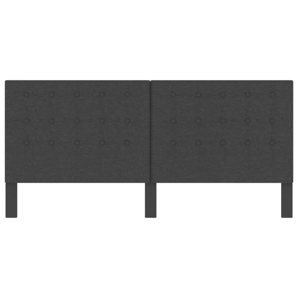 Kopfteil Getuftet Dunkelgrau Stoff 200 x 200 cm