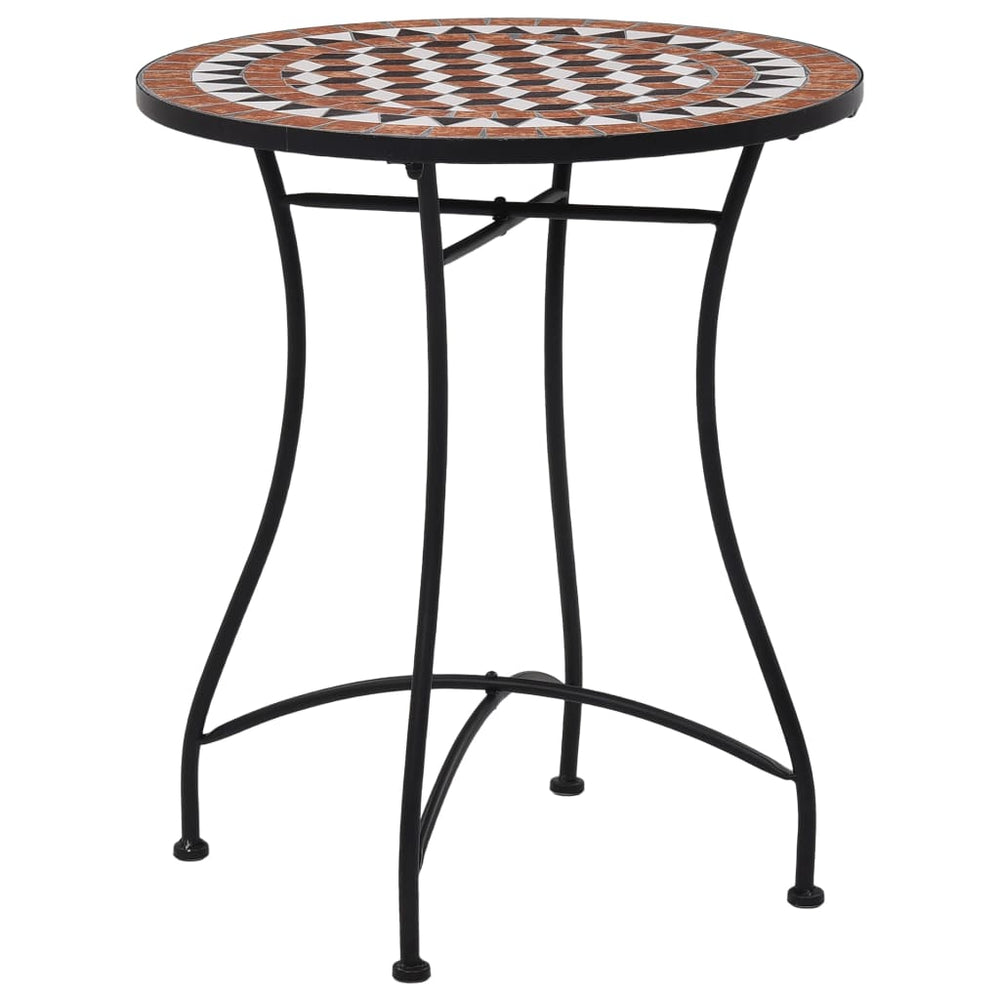 vidaXL Ensemble de bistrot 3 pièces Mosaïque Céramique Terre Cuite