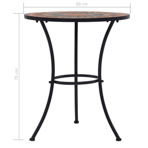 3-tlg. Bistro-Set Mosaik Keramik Orange / Grau