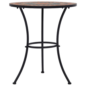 3-tlg. Bistro-Set Mosaik Keramik Orange / Grau