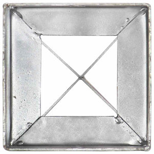 Erdspieße 6 Stk. Silbern 10×10×76 cm Verzinkter Stahl