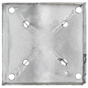 Erdspieße 2 Stk. Silbern 14×14×91 cm Verzinkter Stahl