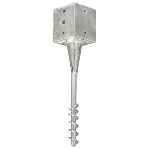 Erdspieße 6 Stk. Silbern 12×12×56 cm Verzinkter Stahl