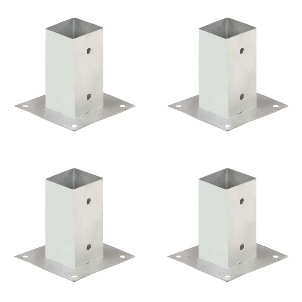 Pfostenanker 4 Stk. Verzinktes Metall 71 mm
