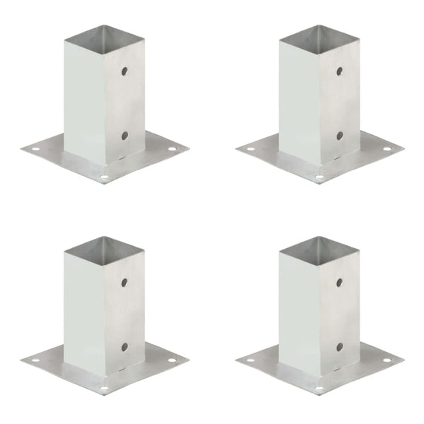 Pfostenanker 4 Stk. Verzinktes Metall 71 mm