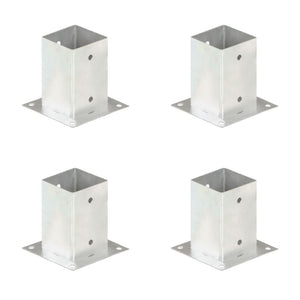 Pfostenanker 4 Stk. Verzinktes Metall 91 mm