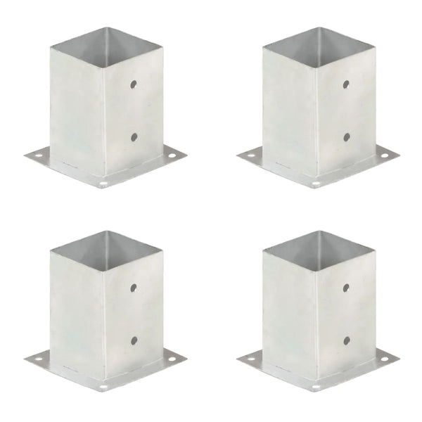 Pfostenanker 4 Stk. Verzinktes Metall 101 mm