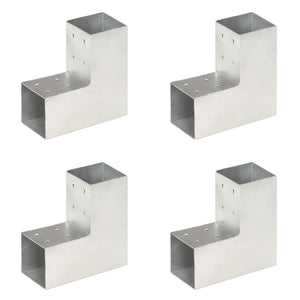 Pfostenverbinder 4 Stk. L-Form Verzinktes Metall 81 x 81 mm