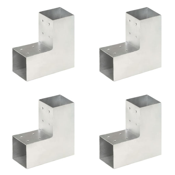 Pfostenverbinder 4 Stk. L-Form Verzinktes Metall 81 x 81 mm