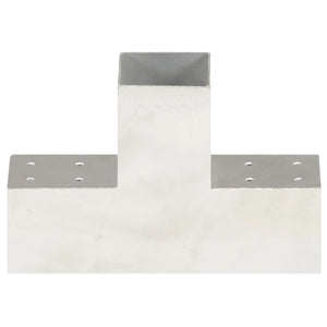 Pfostenverbinder T-Form Verzinktes Metall 81 x 81 mm