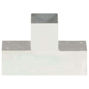 vidaXL Connecteurs de poteaux 4 pcs en T Métal galvanisé 91 x 91 mm