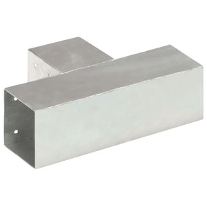 vidaXL Connecteurs de poteaux 4 pcs en T Métal galvanisé 91 x 91 mm