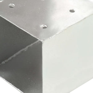 vidaXL Connecteurs de poteaux 4 pcs en T Métal galvanisé 91 x 91 mm
