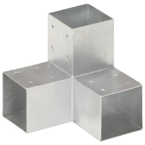 vidaXL Connecteur de poteau 4 pcs en Y métal galvanisé 91 x 91 mm