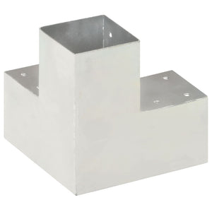 vidaXL Connecteur de poteau 4 pcs en Y métal galvanisé 91 x 91 mm