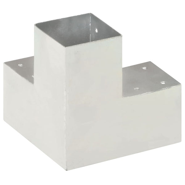 vidaXL Connecteur de poteau 4 pcs en Y métal galvanisé 91 x 91 mm