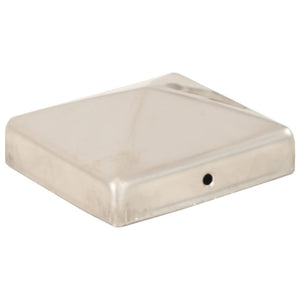 Pfostenkappen 6 Stk. Pyramide Edelstahl 81 x 81 mm