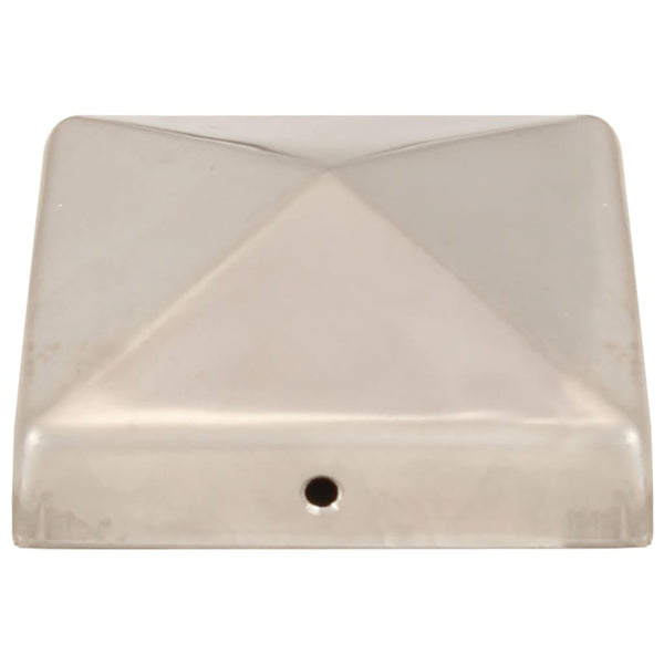Pfostenkappen 6 Stk. Pyramide Edelstahl 81 x 81 mm