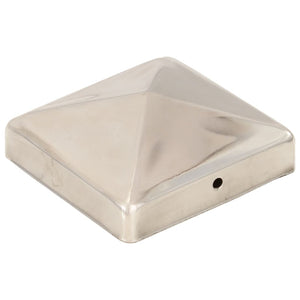 Pfostenkappen 6 Stk. Pyramide Edelstahl 91 x 91 mm