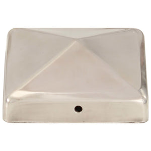 Pfostenkappen 6 Stk. Pyramide Edelstahl 91 x 91 mm