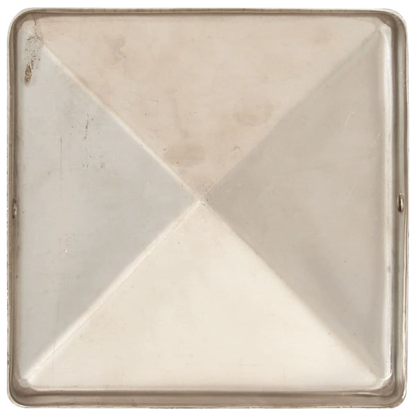 Pfostenkappen 6 Stk. Pyramide Edelstahl 91 x 91 mm