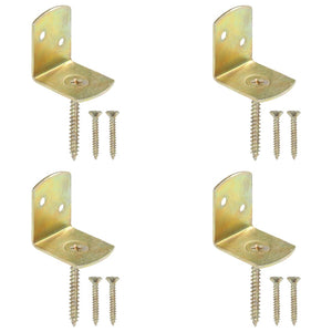 Flechtzaunhalter 4 Stk. L-Form Verzinktes Metall