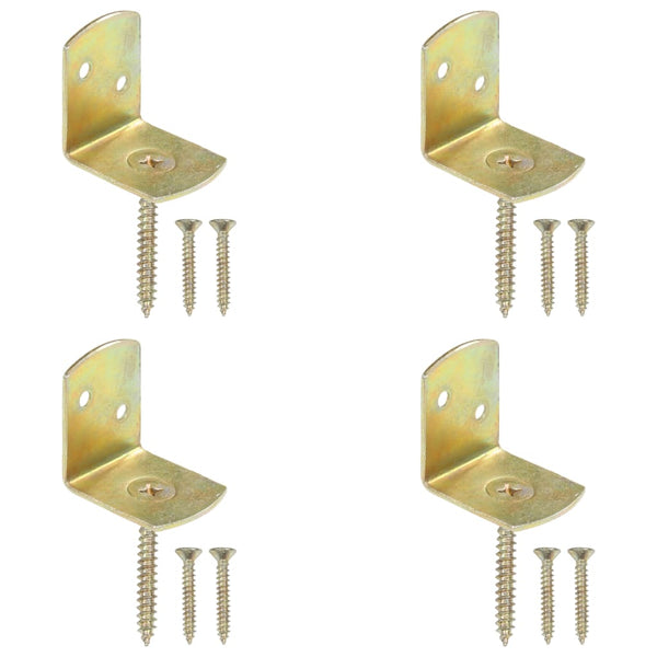 Flechtzaunhalter 4 Stk. L-Form Verzinktes Metall