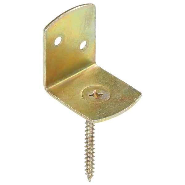 Flechtzaunhalter 4 Stk. L-Form Verzinktes Metall