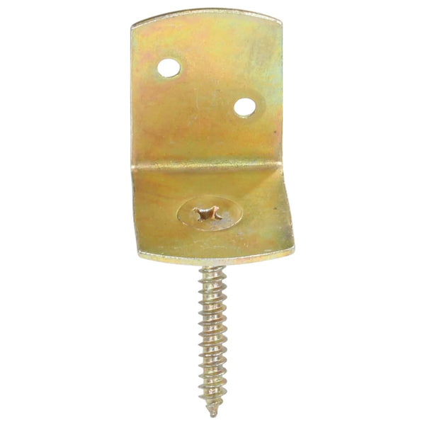 Flechtzaunhalter 4 Stk. L-Form Verzinktes Metall