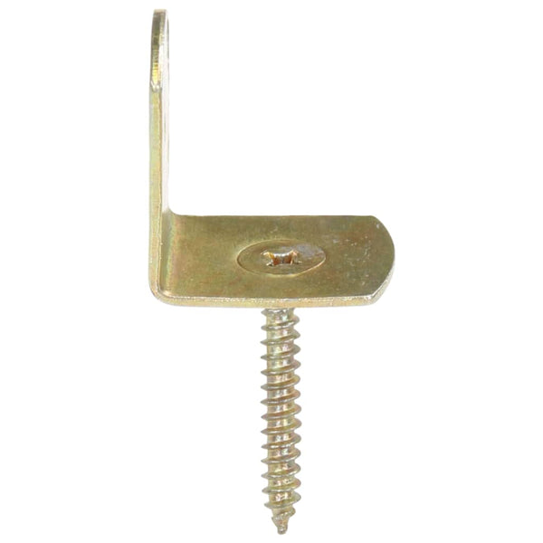Flechtzaunhalter 24 Stk. L-Form Verzinktes Metall
