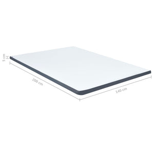 Boxspringbett-Matratzenauflage 200 x 140 x 5 cm Mittelweich