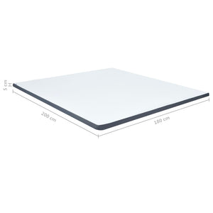 Boxspringbett-Matratzenauflage 200 x 180 x 5 cm Mittelweich