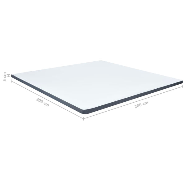 Boxspringbett-Matratzenauflage 200 x 200 x 5 cm Mittelweich
