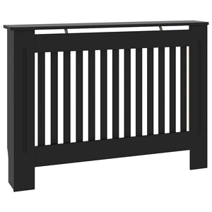 Heizkörperverkleidung Schwarz 112x19x81,5 cm Holzwerkstoff