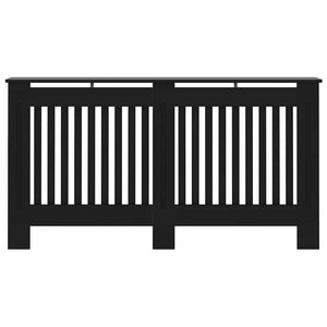 Heizkörperverkleidung Schwarz 152x19x81,5 cm Holzwerkstoff