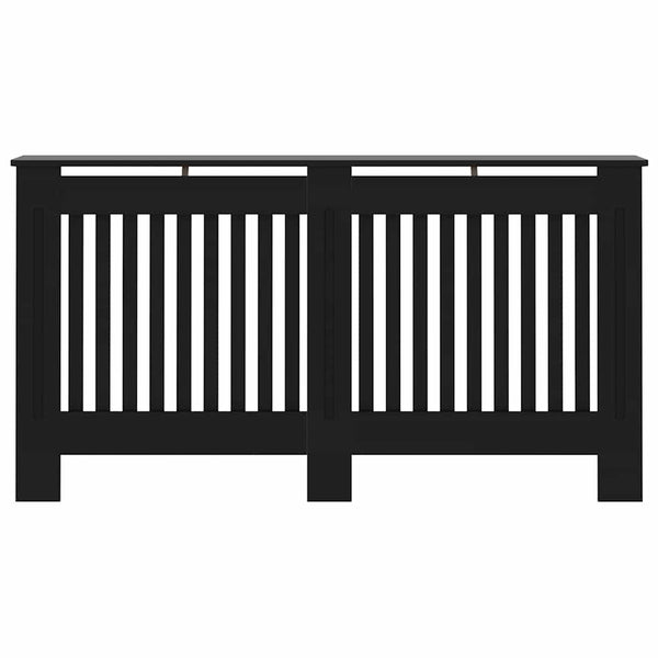 Heizkörperverkleidung Schwarz 152x19x81,5 cm Holzwerkstoff
