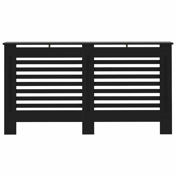 Heizkörperverkleidung Schwarz 152x19x81,5 cm MDF