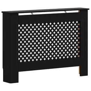 Heizkörperverkleidung Schwarz 112x19x81,5 cm MDF