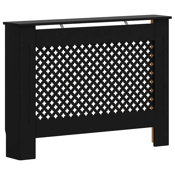 Heizkörperverkleidung Schwarz 112x19x81,5 cm MDF