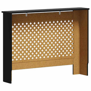 Heizkörperverkleidung Schwarz 112x19x81,5 cm MDF