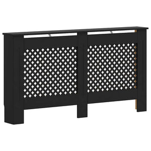 Heizkörperverkleidung Schwarz 152x19x81,5 cm MDF