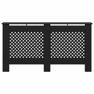 Heizkörperverkleidung Schwarz 152x19x81,5 cm MDF