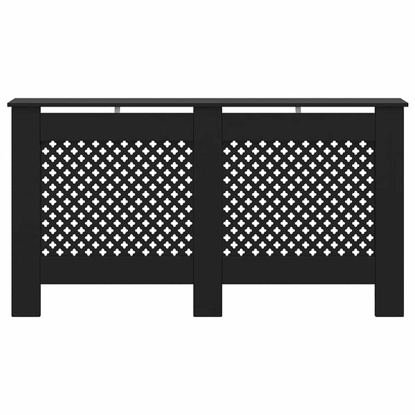 Heizkörperverkleidung Schwarz 152x19x81,5 cm MDF