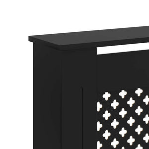 Heizkörperverkleidung Schwarz 152x19x81,5 cm MDF