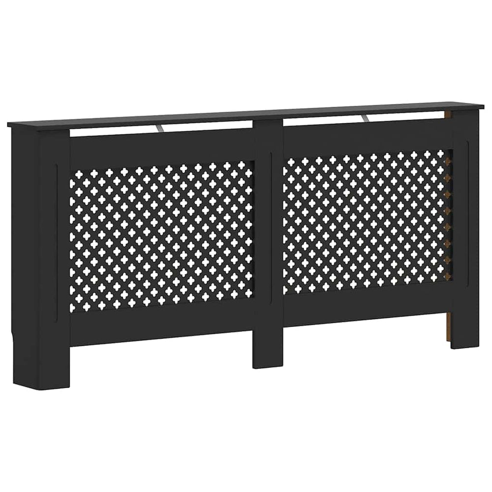 Heizkörperverkleidung Schwarz 172x19x81,5 cm MDF