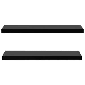 Schweberegale 2 Stk. Schwarz 120x20x3,8 cm