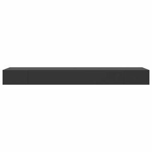 Schweberegal mit Schublade Schwarz 80x25x8 cm